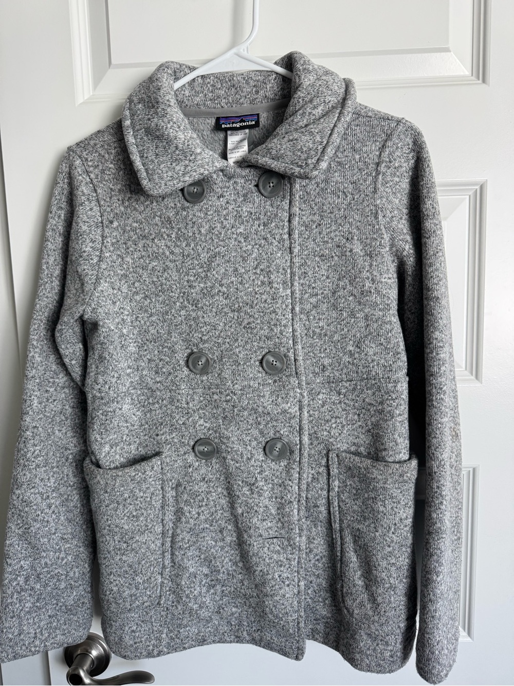 Patagonia Gray Double-Breasted Pea Coat